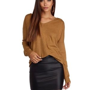 Windsor Lattice Back Pullover Sweater Tunic